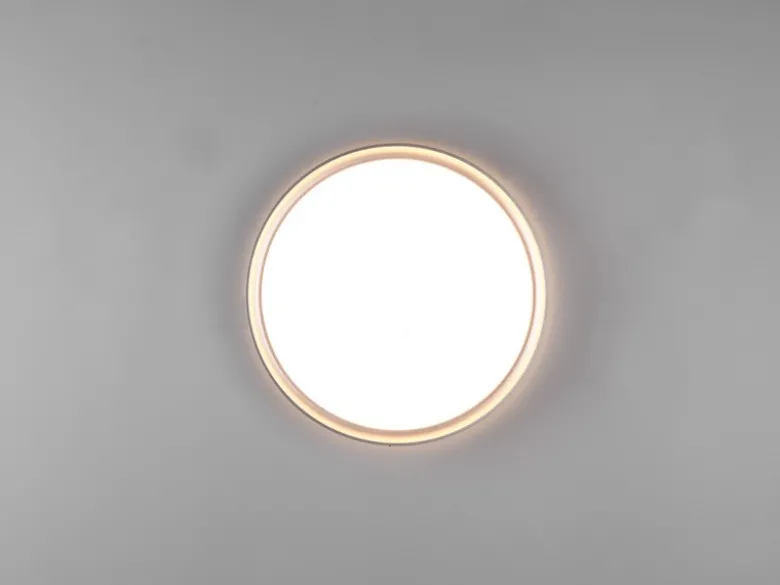 LED Deckenleuchte 2er Set in Grau Titanfarben IP44 Badlampen, Ø 33cm