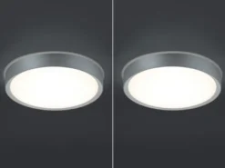 LED Deckenleuchte 2er Set in Grau Titanfarben IP44 Badlampen, Ø 33cm