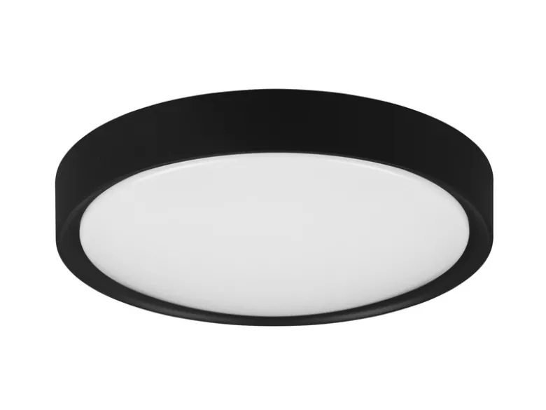LED Deckenleuchte 2er Set in Schwarz matt IP44 Badlampen, Ø 33cm