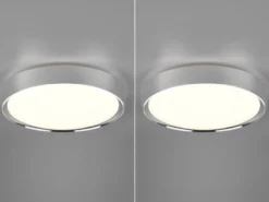 LED Deckenleuchte 2er Set in Silber Chrom IP44 Badlampen, Ø 33cm