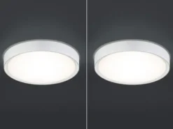LED Deckenleuchte 2er Set in Weiß IP44 Badlampen, Ø 33cm
