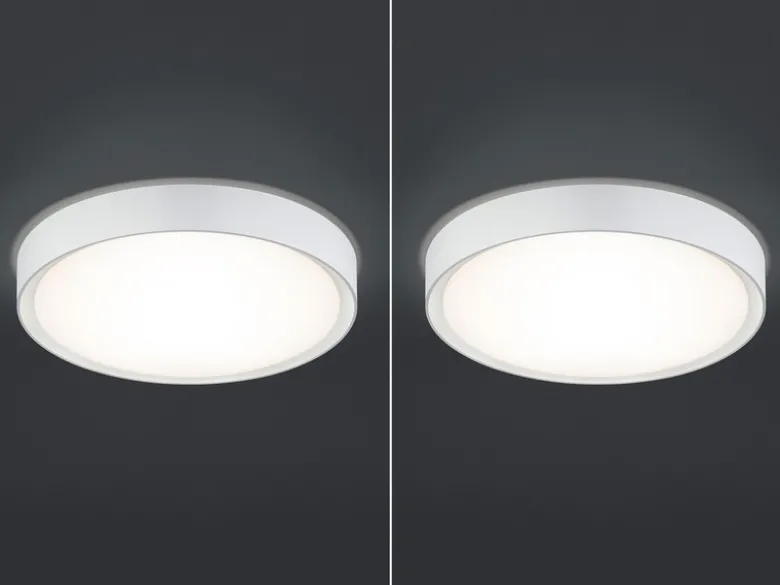 LED Deckenleuchte 2er Set in Weiß IP44 Badlampen, Ø 33cm