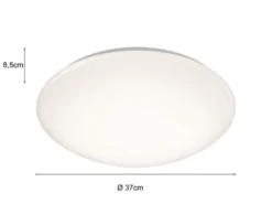 LED Deckenleuchte 2er Set in Weiß IP44 Badlampen, Ø 37cm