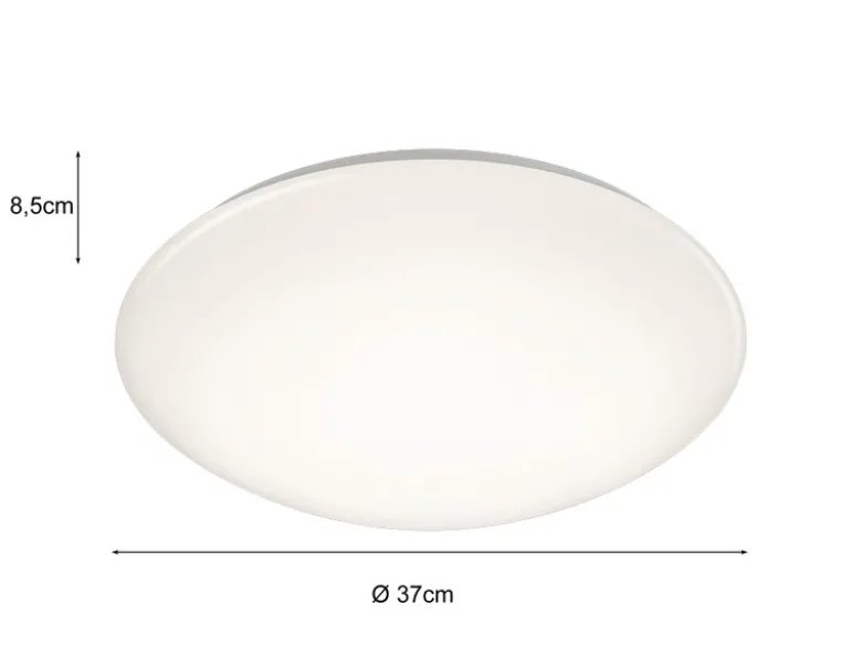LED Deckenleuchte 2er Set in Weiß IP44 Badlampen, Ø 37cm