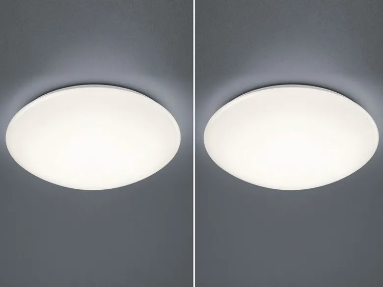 LED Deckenleuchte 2er Set in Weiß IP44 Badlampen, Ø 37cm