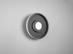 LED Deckenleuchte 2er Set Schwarz matt mit Switch Dimmer IP44, Ø 30cm