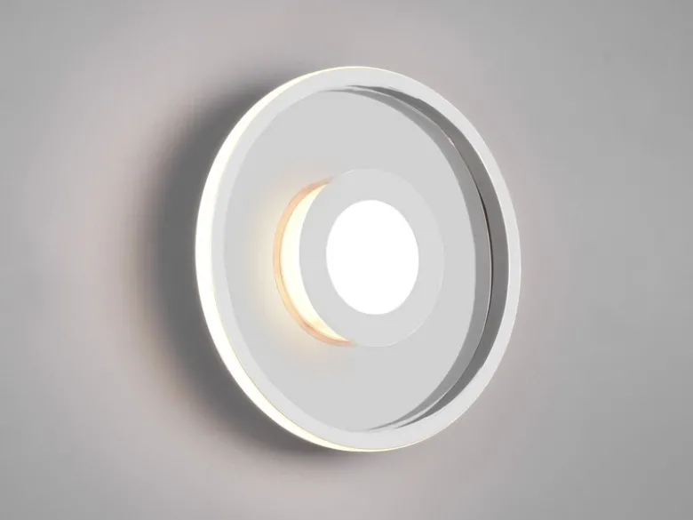 LED Deckenleuchte 2er Set Silber Chrom mit Switch Dimmer IP44, Ø 30cm