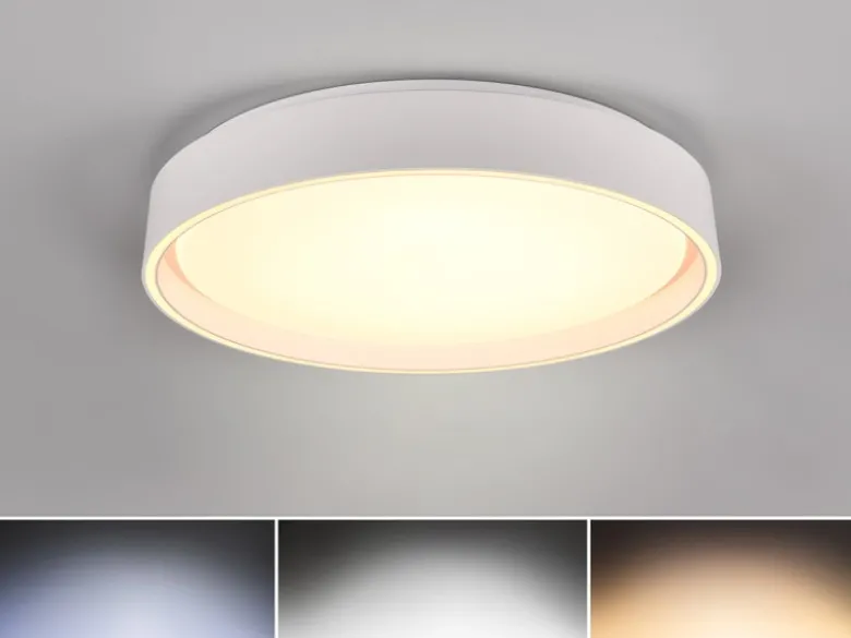 LED Deckenleuchte FELIS mit Fernbedienung & Tageslicht, Weiß Ø 40cm