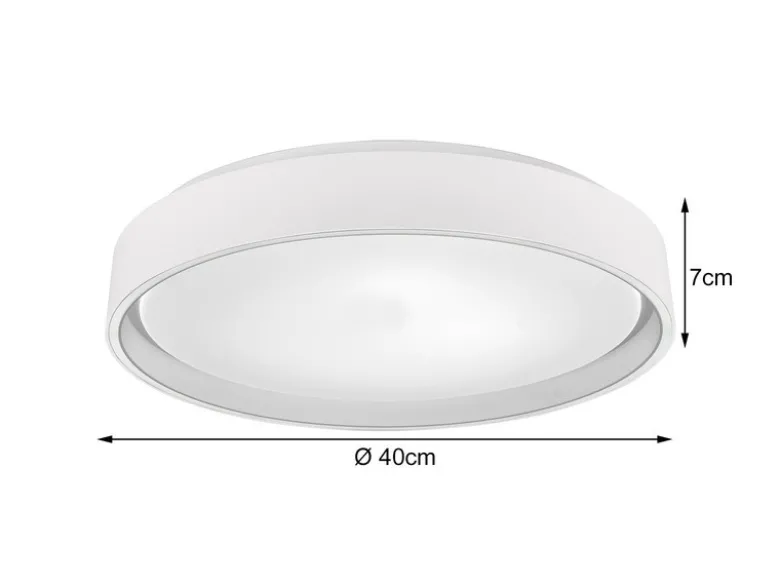 LED Deckenleuchte FELIS mit Fernbedienung & Tageslicht, Weiß Ø 40cm