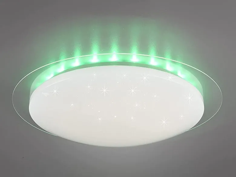 LED Deckenleuchte Fernbedienung dimmbar Sternenhimmel Farbwechsel, Ø 72cm
