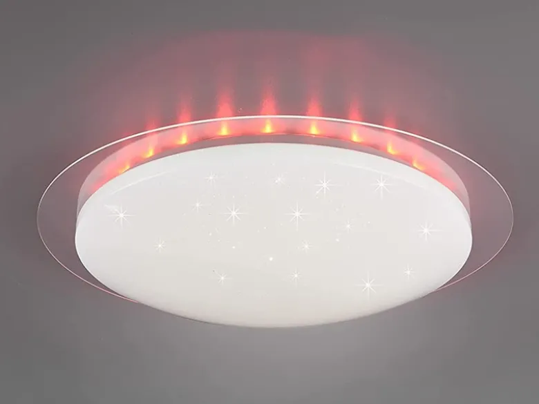 LED Deckenleuchte Fernbedienung dimmbar Sternenhimmel Farbwechsel, Ø 72cm