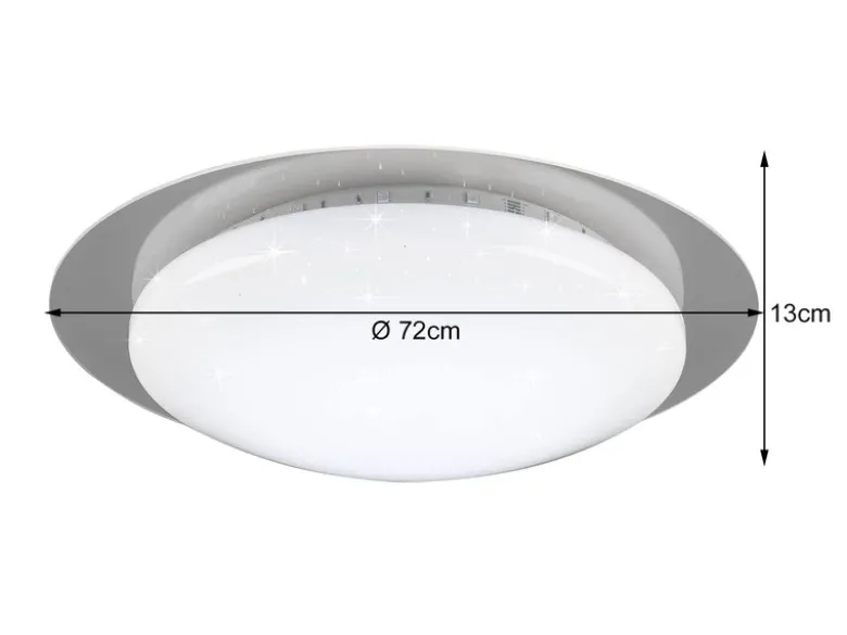 LED Deckenleuchte Fernbedienung dimmbar Sternenhimmel Farbwechsel, Ø 72cm