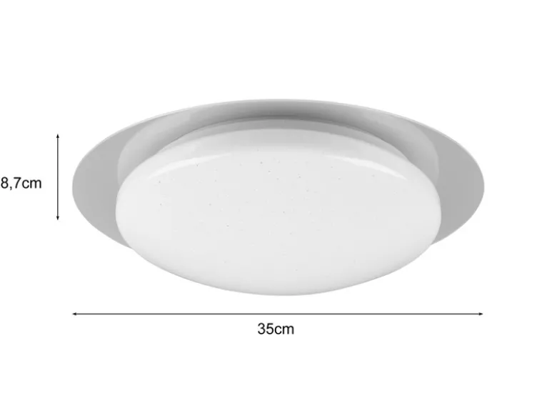 LED Deckenleuchte FRODENO Fernbedienung dimmbar Sternenhimmel Farbwechsel, Ø35cm