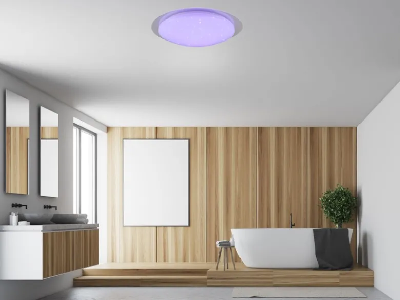 LED Deckenleuchte FRODENO Fernbedienung dimmbar Sternenhimmel Farbwechsel, Ø35cm