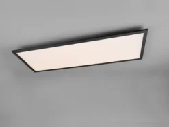 LED Deckenleuchte GAMMA Schwarz Panel mit Nachtlicht rechteckig, Breite 80cm