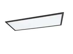 LED Deckenleuchte GAMMA Schwarz Panel mit Nachtlicht rechteckig, Breite 80cm