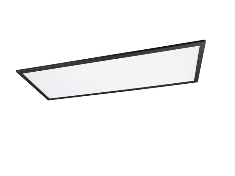 LED Deckenleuchte GAMMA Schwarz Panel mit Nachtlicht rechteckig, Breite 80cm