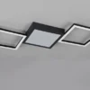 LED Deckenleuchte GELO in Schwarz ultraflach, dimmbar, groß, Breite 66cm