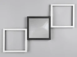 LED Deckenleuchte GELO in Schwarz ultraflach, dimmbar, groß, Breite 66cm