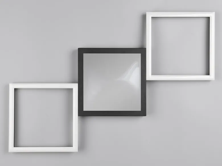 LED Deckenleuchte GELO in Schwarz ultraflach, dimmbar, groß, Breite 66cm