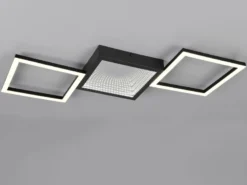 LED Deckenleuchte GELO in Schwarz ultraflach, dimmbar, groß, Breite 66cm