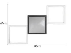 LED Deckenleuchte GELO in Schwarz ultraflach, dimmbar, groß, Breite 66cm