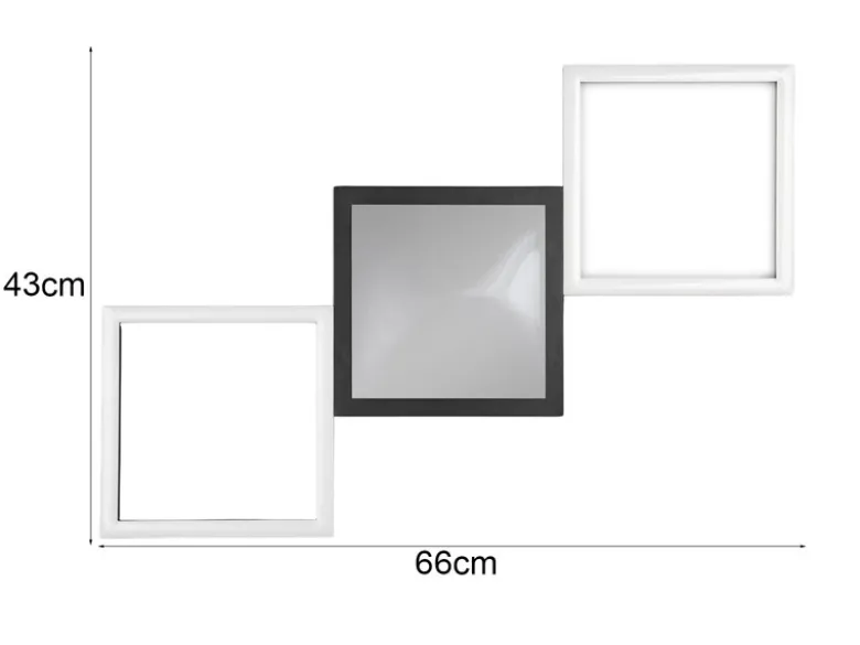 LED Deckenleuchte GELO in Schwarz ultraflach, dimmbar, groß, Breite 66cm