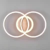 LED Deckenleuchte GIRO mit Fernbedienung, 2 Ringe Schwarz, Breite 46cm