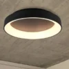 LED Deckenleuchte GIRONA dimmbar mit Fernbedienung & Tageslicht, Schwarz Ø 60cm