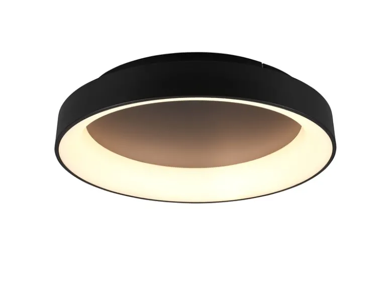 LED Deckenleuchte GIRONA dimmbar mit Fernbedienung & Tageslicht, Schwarz Ø 60cm