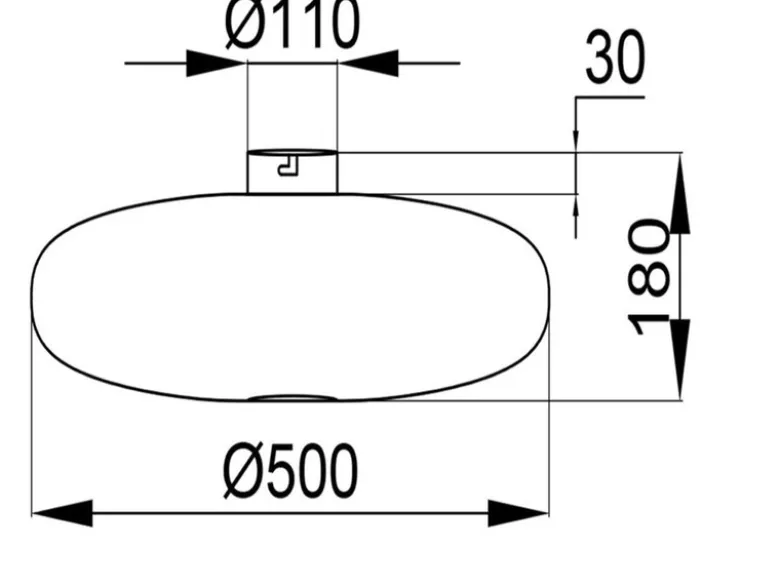 LED Deckenleuchte Gitter Lampenschirm Metall in Schwarz, Ø 50cm