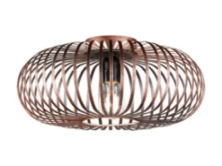 LED Deckenleuchte Gitter Lampenschirm Metall in Kupfer antik Ø 40cm