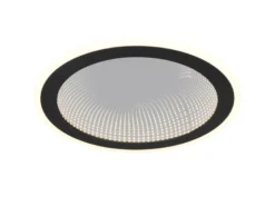 LED Deckenleuchte GLACE ultraflach mit Fernbedienung, dimmbar, Schwarz, Ø 38cm