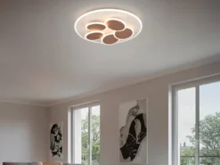 LED Deckenleuchte Grau Coffee dimmbar mit Fernbedienung & Tageslicht Ø 49cm