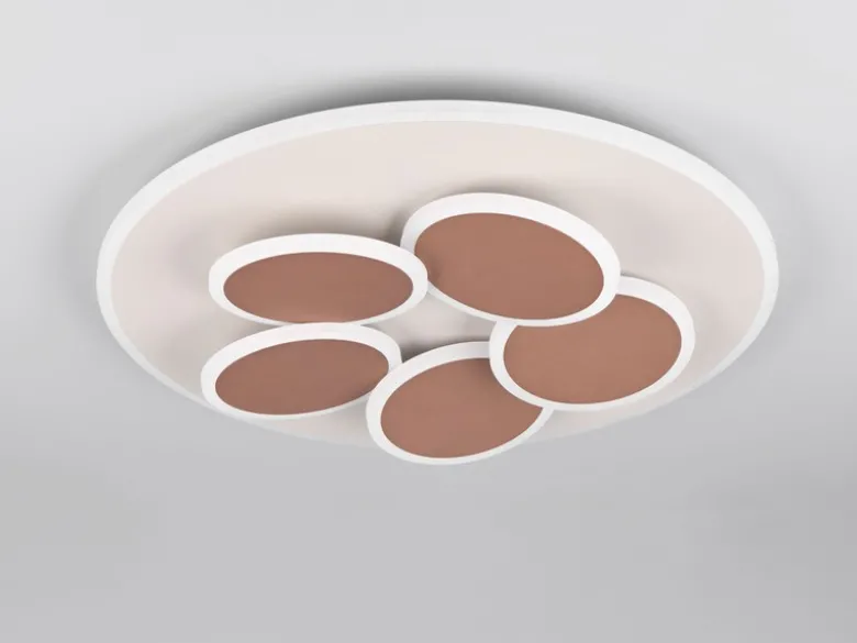 LED Deckenleuchte Grau Coffee dimmbar mit Fernbedienung & Tageslicht Ø 49cm