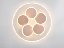 LED Deckenleuchte Grau Coffee dimmbar mit Fernbedienung & Tageslicht Ø 49cm