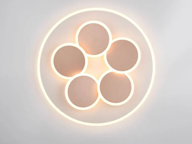 LED Deckenleuchte Grau Coffee dimmbar mit Fernbedienung & Tageslicht Ø 49cm