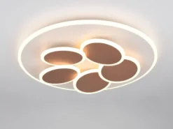LED Deckenleuchte Grau Coffee dimmbar mit Fernbedienung & Tageslicht Ø 49cm