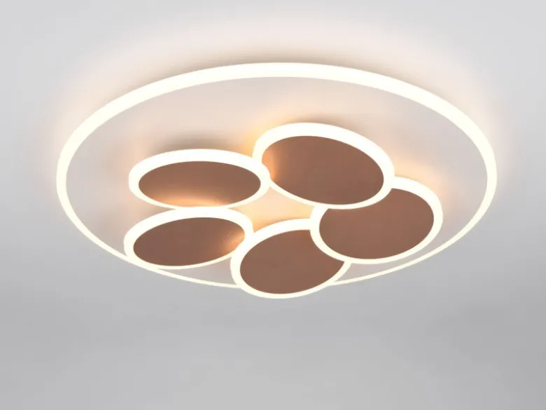 LED Deckenleuchte Grau Coffee dimmbar mit Fernbedienung & Tageslicht Ø 49cm
