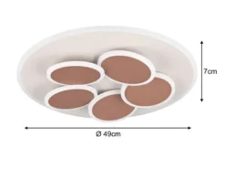 LED Deckenleuchte Grau Coffee dimmbar mit Fernbedienung & Tageslicht Ø 49cm