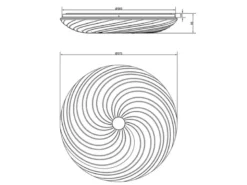 LED Deckenleuchte GRAVITY dimmbar, mit Sternenhimmel & Fernbedienung, Ø 57cm