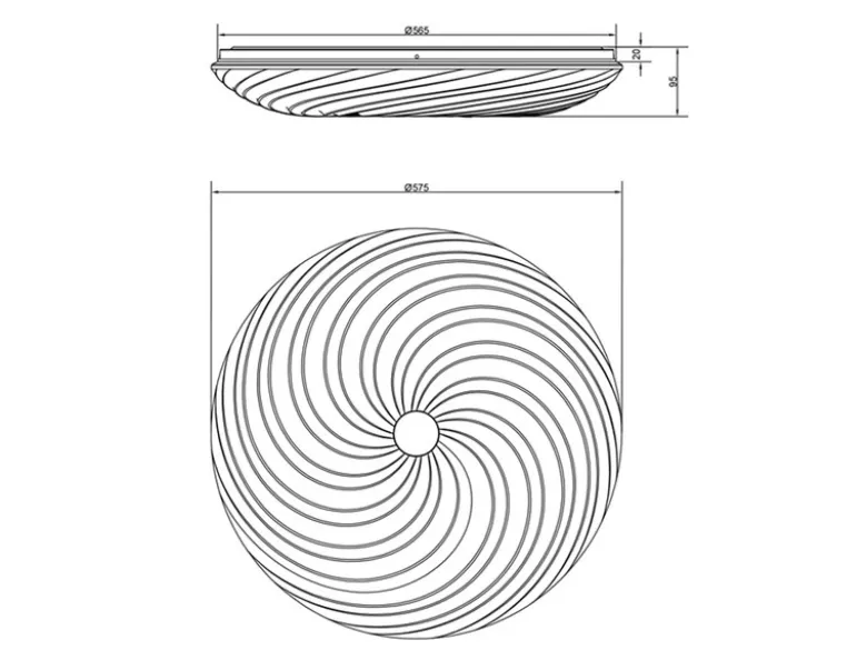 LED Deckenleuchte GRAVITY dimmbar, mit Sternenhimmel & Fernbedienung, Ø 57cm