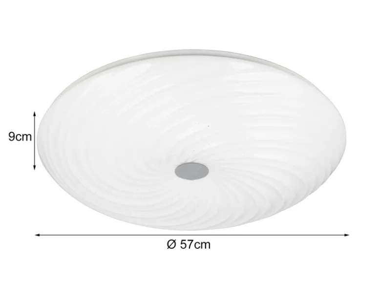 LED Deckenleuchte GRAVITY dimmbar, mit Sternenhimmel & Fernbedienung, Ø 57cm