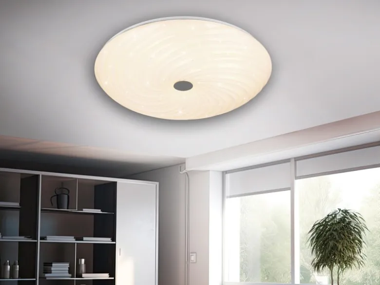 LED Deckenleuchte GRAVITY dimmbar, mit Sternenhimmel & Fernbedienung, Ø 57cm