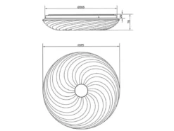 LED Deckenleuchte GRAVITY dimmbar, mit Sternenhimmel & Fernbedienung, Ø 37cm