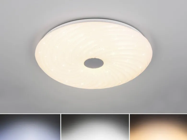 LED Deckenleuchte GRAVITY dimmbar, mit Sternenhimmel & Fernbedienung, Ø 37cm