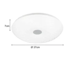 LED Deckenleuchte GRAVITY dimmbar, mit Sternenhimmel & Fernbedienung, Ø 37cm