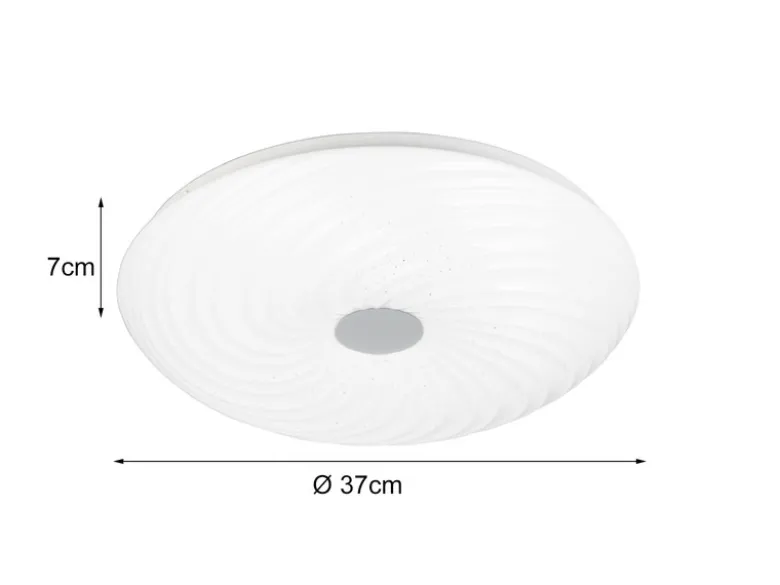 LED Deckenleuchte GRAVITY dimmbar, mit Sternenhimmel & Fernbedienung, Ø 37cm