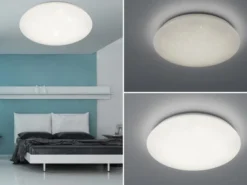 LED Deckenleuchte HIKARI Weiß Sternenhimmel Stufendimmer, Ø 74cm
