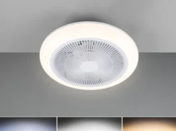 LED Deckenleuchte HOLMSUND mit Fernbedienung dimmbar RGBW und Ventilator Ø 46cm